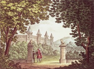 De tuinen van Windsor Castle, decorontwerp voor de opera 